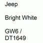 Preview: Jeep, Bright White, GW6 / DT1649.